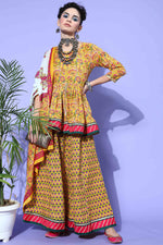 Load image into Gallery viewer, Yellow Color Glorious Readymade Salwar Suit In Cotton Fabric
