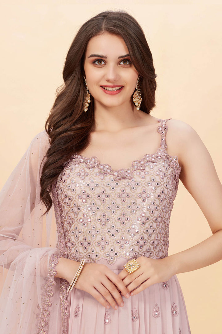 Pink Color Georgette Fabric Function Wear Remarkable Anarkali Suit