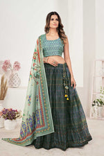 Load image into Gallery viewer, Organza Fabric Phenomenal Printed Lehenga In Multi Color
