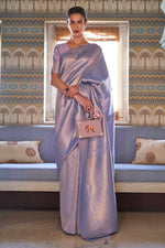 Load image into Gallery viewer, Radiant Lavender Color Function Wear Saree In Art Silk Fabric
