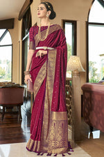 Load image into Gallery viewer, Beauteous Maroon Color Art Silk Fabric Festive Wear Saree
