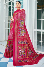Load image into Gallery viewer, Pink Color Wonderful Casual Wear Printed Saree In Art Silk Fabric
