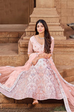 Load image into Gallery viewer, Pink Color Splendid Function Wear Lehenga In Net Fabric
