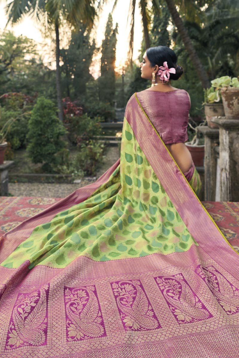 Green Color Art Silk Fabric Function Style Imperial Saree | Buy Online India