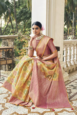 Load image into Gallery viewer, Art Silk Fabric Function Style Stunning Saree In Yellow Color
