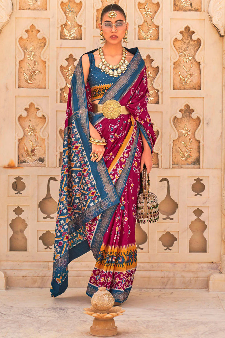 Pink Color Function Style Divine Art Silk Saree