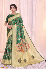 Load image into Gallery viewer, Function Wear Green Color Ravishing Art Silk Fabric Printed Saree
