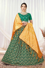 Load image into Gallery viewer, Green Color Viscose Fabric Function Style Winsome Lehenga
