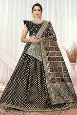 Load image into Gallery viewer, Viscose Fabric Black Color Function Style Fantastic Lehenga
