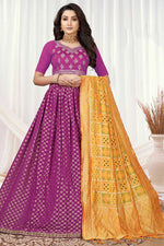 Load image into Gallery viewer, Purple Color Viscose Fabric Awesome Function Style Lehenga
