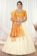 Load image into Gallery viewer, Function Style Viscose Fabric Cream Color Enticing Lehenga
