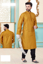 Load image into Gallery viewer, Wedding Wear Mustard Color Designer Kurta Pyjama
