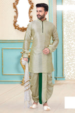 Load image into Gallery viewer, Beige Color Function Wear Fancy Dhoti Kurta
