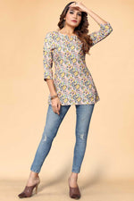 Load image into Gallery viewer, Multi Color Rayon Fabric Lovely Short length kurti
