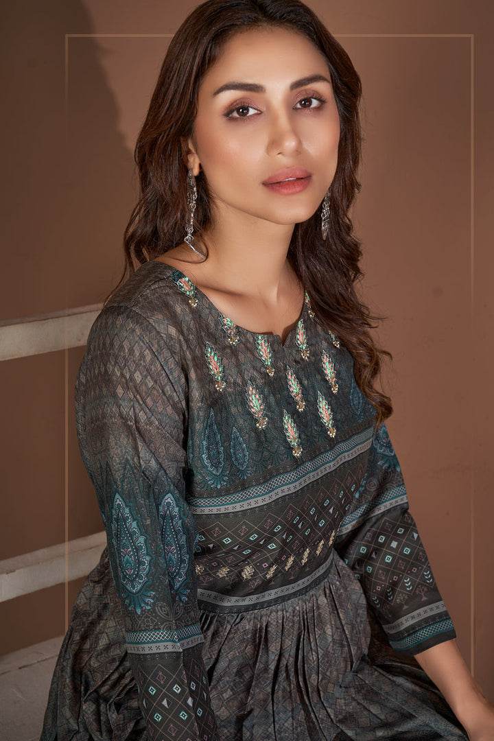 Multi Color Viscose Designer Festive Readymade Kurti