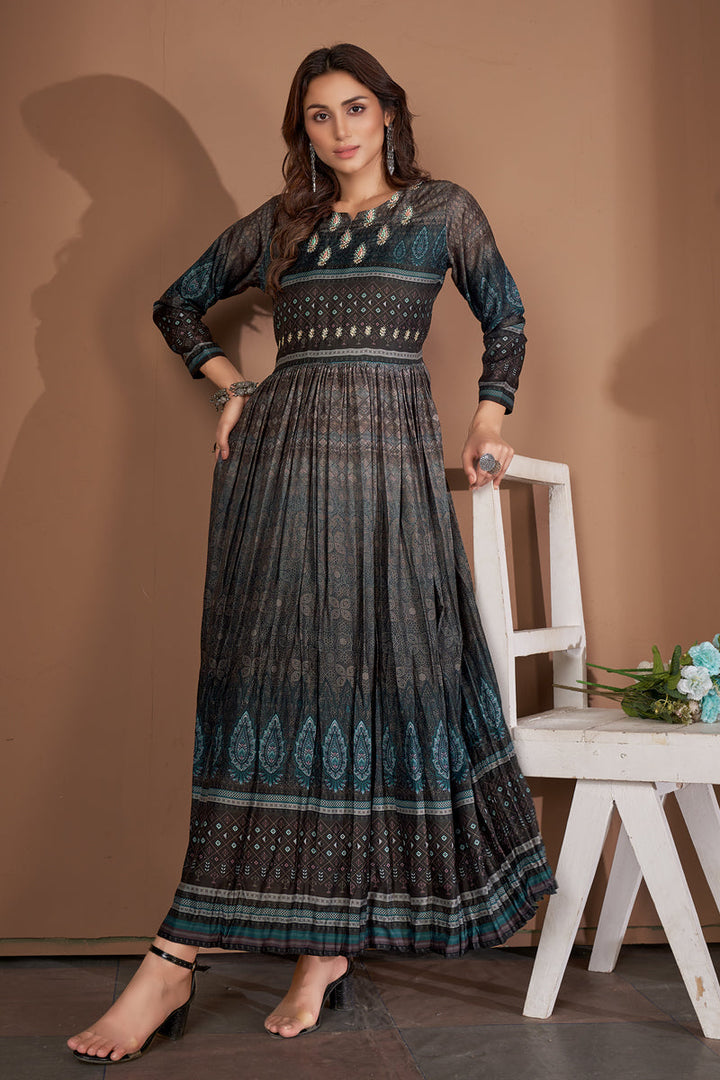 Multi Color Viscose Designer Festive Readymade Kurti