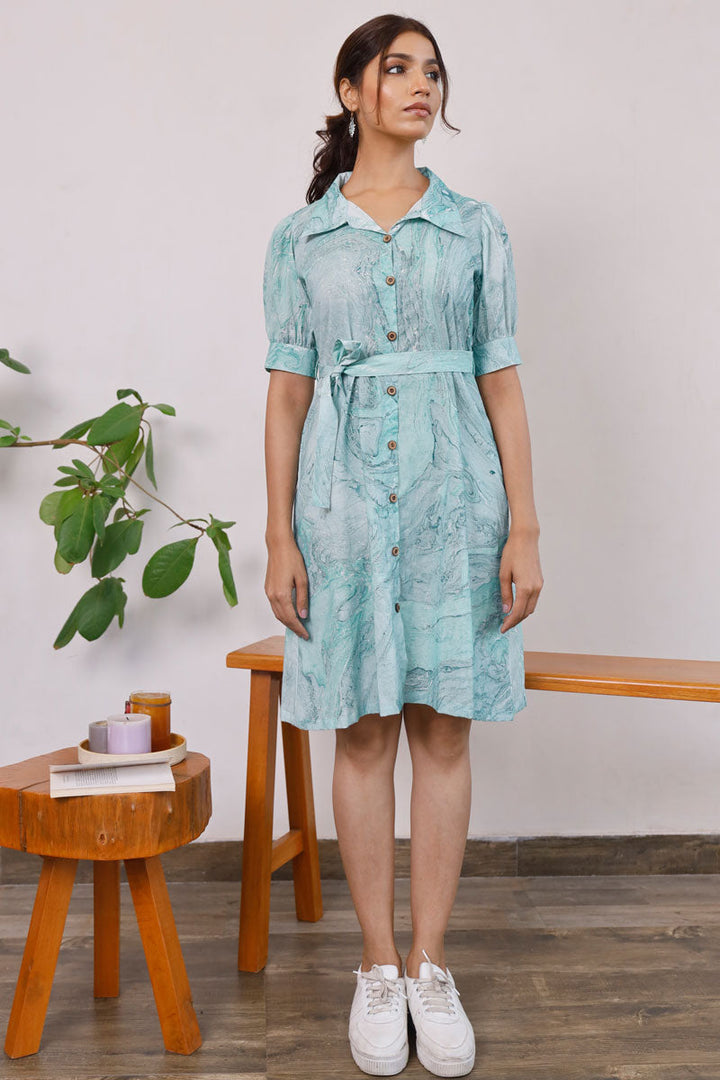 Cotton Fabric Casual Wear Wondrous Kurti In Sea Green Color