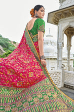 Load image into Gallery viewer, Pink Color Embroidered Wedding Wear Designer Saree In Satin Fabric
