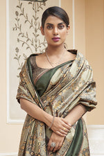 Load image into Gallery viewer, Art Silk Fabric Casual Wear Cream Color Printed Saree
