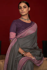 Load image into Gallery viewer, Art Silk Fabric Printed Daily Wear Trendy Saree In Grey Color
