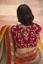Load image into Gallery viewer, Reception Wear Dark Beige Color Designer Silk Fabric Weaving Work Saree
