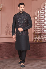 Load image into Gallery viewer, Festive Wear Readymade Lovely Embroidery Work Kurta Pyjama For Men With Jacket
