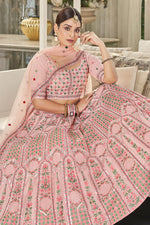 Load image into Gallery viewer, Pink Color Georgette Fabric Supreme Wedding Wear Lehenga
