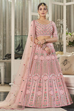 Load image into Gallery viewer, Pink Color Georgette Fabric Supreme Wedding Wear Lehenga
