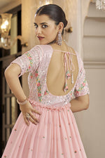 Load image into Gallery viewer, Attractive Georgette Fabric Pink Color Party Style Gown
