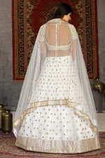 Load image into Gallery viewer, Sangeet Wear Net Fabric Sequins Work Lehenga Choli In White Color

