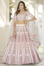 Load image into Gallery viewer, Exclusive Designer Thread Embroidered Work Function Wear Off White Color Lehenga
