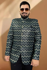 Load image into Gallery viewer, Fancy Fabric Green Color Designer Readymade Blazer For Men
