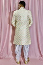 Load image into Gallery viewer, Silk Fabric Cream Color Wedding Wear Readymade Men Stylish Indo Western
