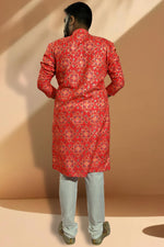 Load image into Gallery viewer, Stunning Cotton Fabric Readymade Kurta Pyjama For Men
