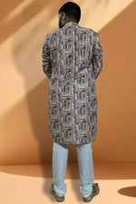 Load image into Gallery viewer, Jacquard Brown Magnificent Readymade Men Kurta Pyjama
