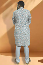 Load image into Gallery viewer, Cotton Fabric Readymade Cream Color Kurta Pyjama For Men
