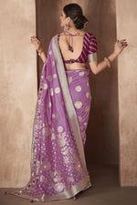 Load image into Gallery viewer, Lavender Color Silk Fabric Weaving Work Saree With Designer Blouse