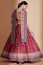 Load image into Gallery viewer, Digital Print Occasion Wear Lehenga Choli In Rani Chinon Fabric