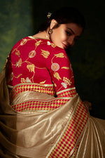 Load image into Gallery viewer, Kajal Aggarwal Brown Function Wear Art Silk Trendy Saree
