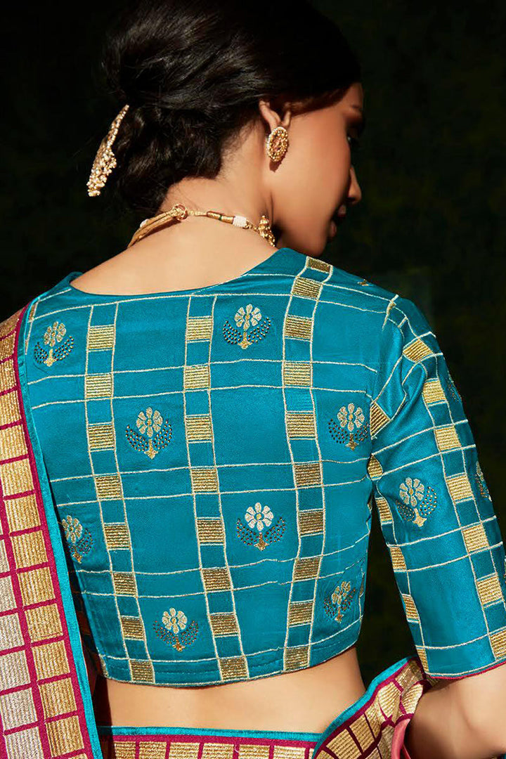 Appealing Art Silk Fabric Embroidered Festive Wear Designer Saree