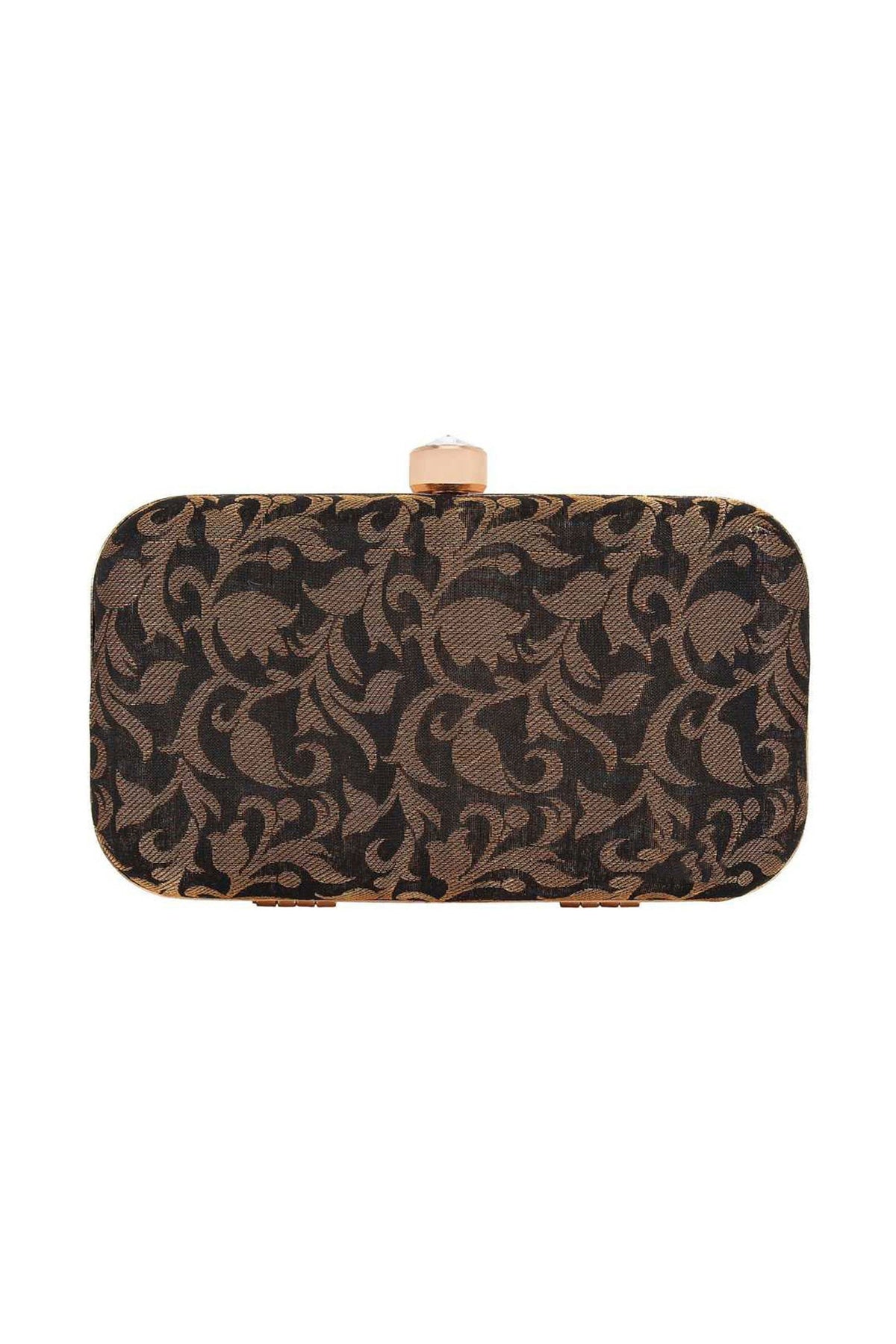 Party Style Fancy Fabric Black Color Excellent Clutch Purses