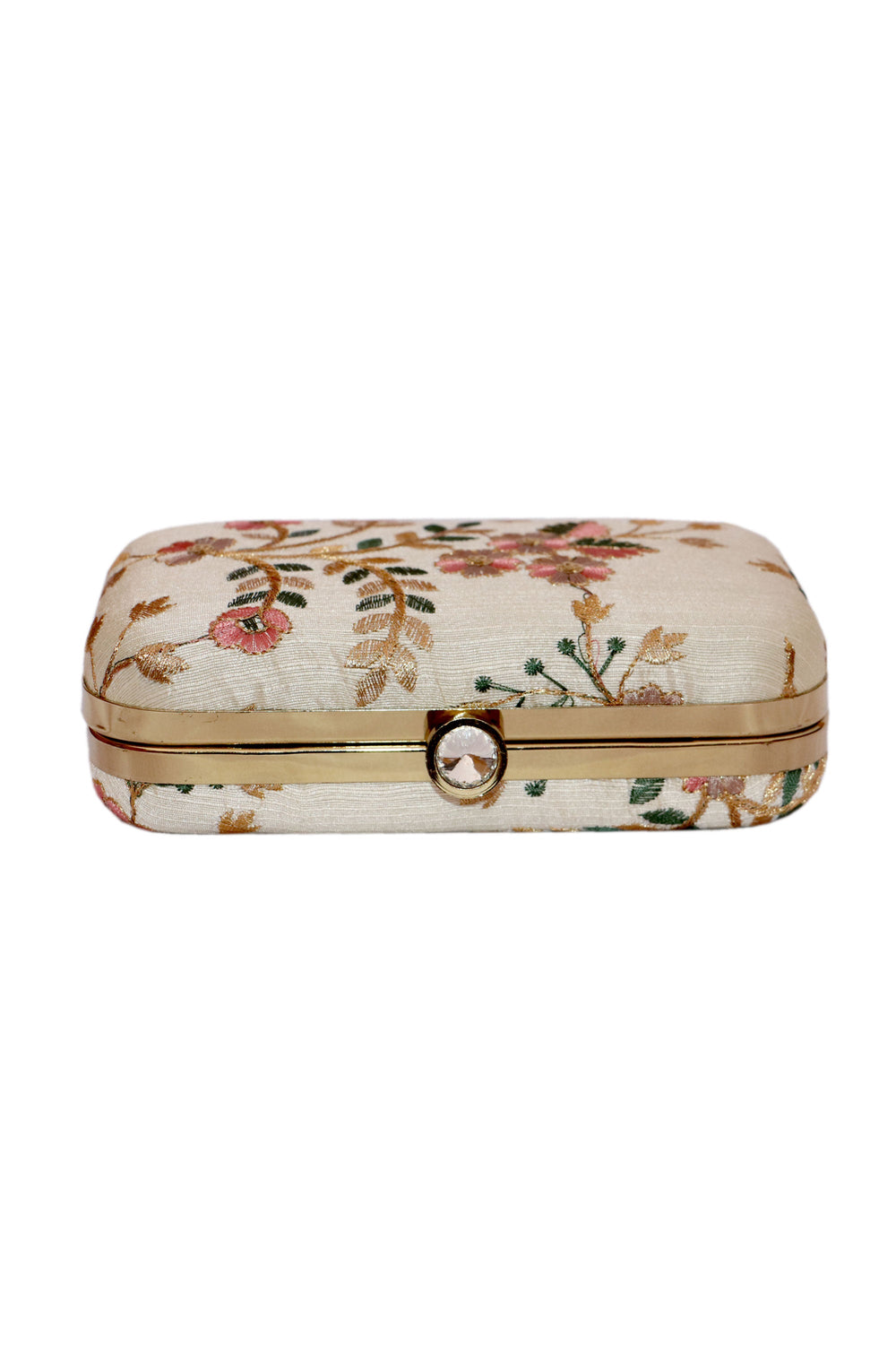 Party Style Entrancing Fancy Fabric Clutch Purses In Off White Color | Buy Online India