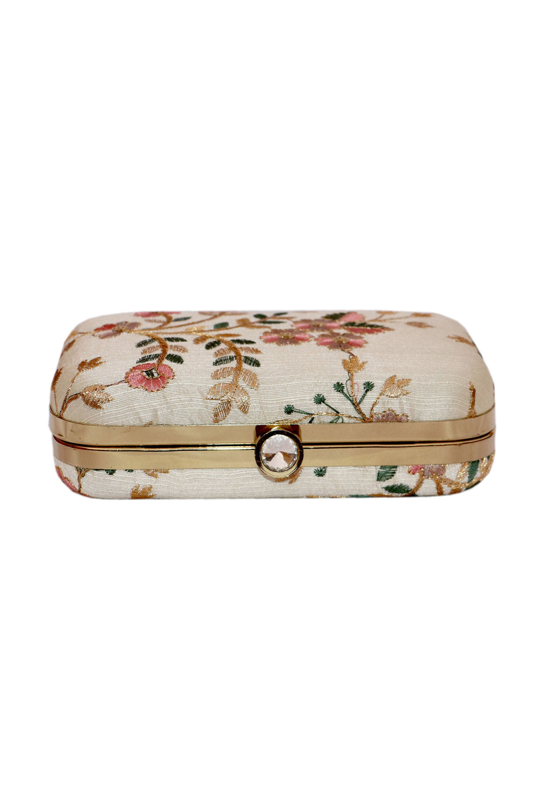 Party Style Entrancing Fancy Fabric Clutch Purses In Off White Color | Buy Online India