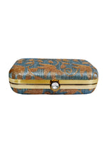 Load image into Gallery viewer, Mesmeric Light Cyan Color Party Style Clutch Purses In Fancy Fabric
