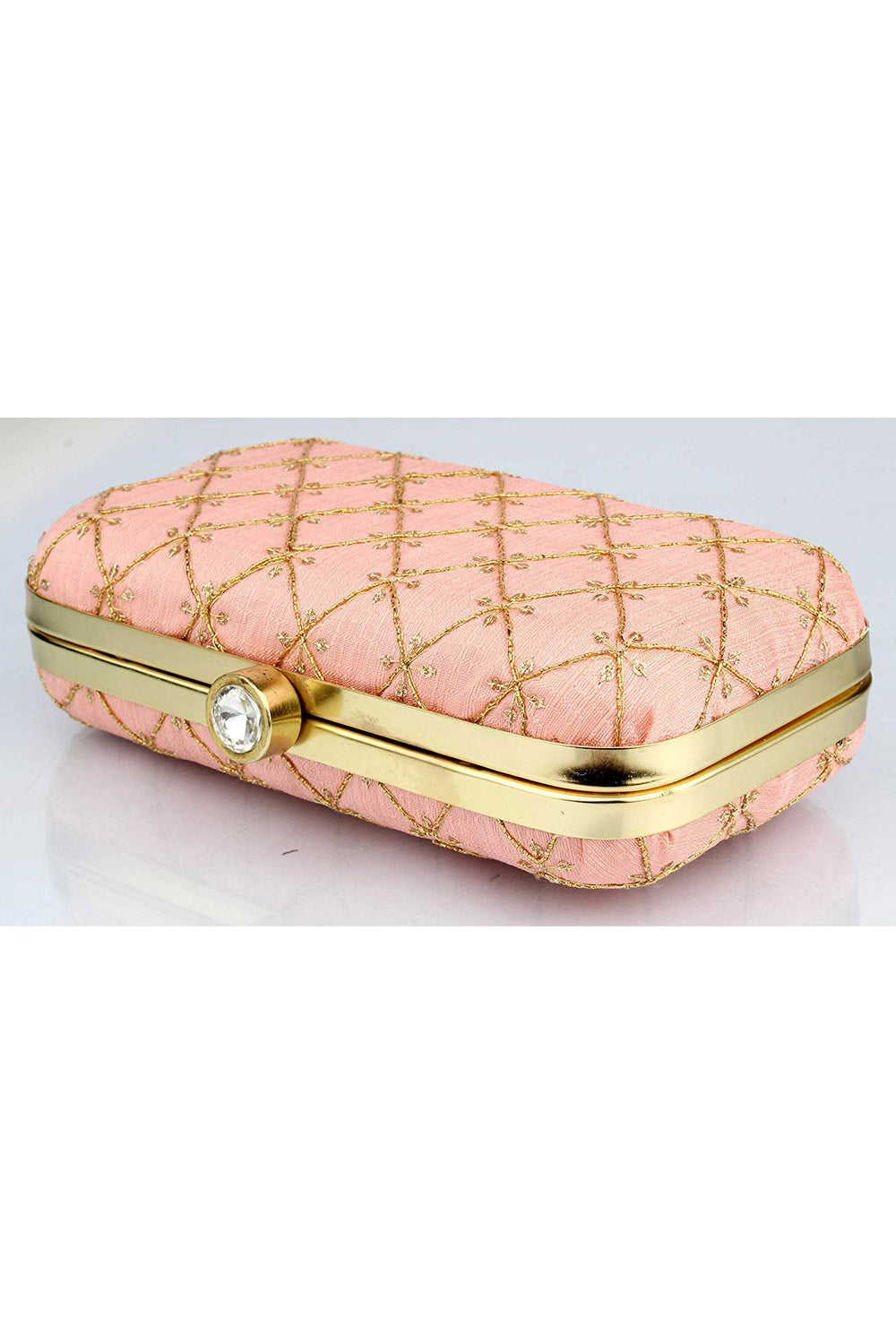 Fancy Fabric Special Party Style Pink Clutch Purses | Buy Online India