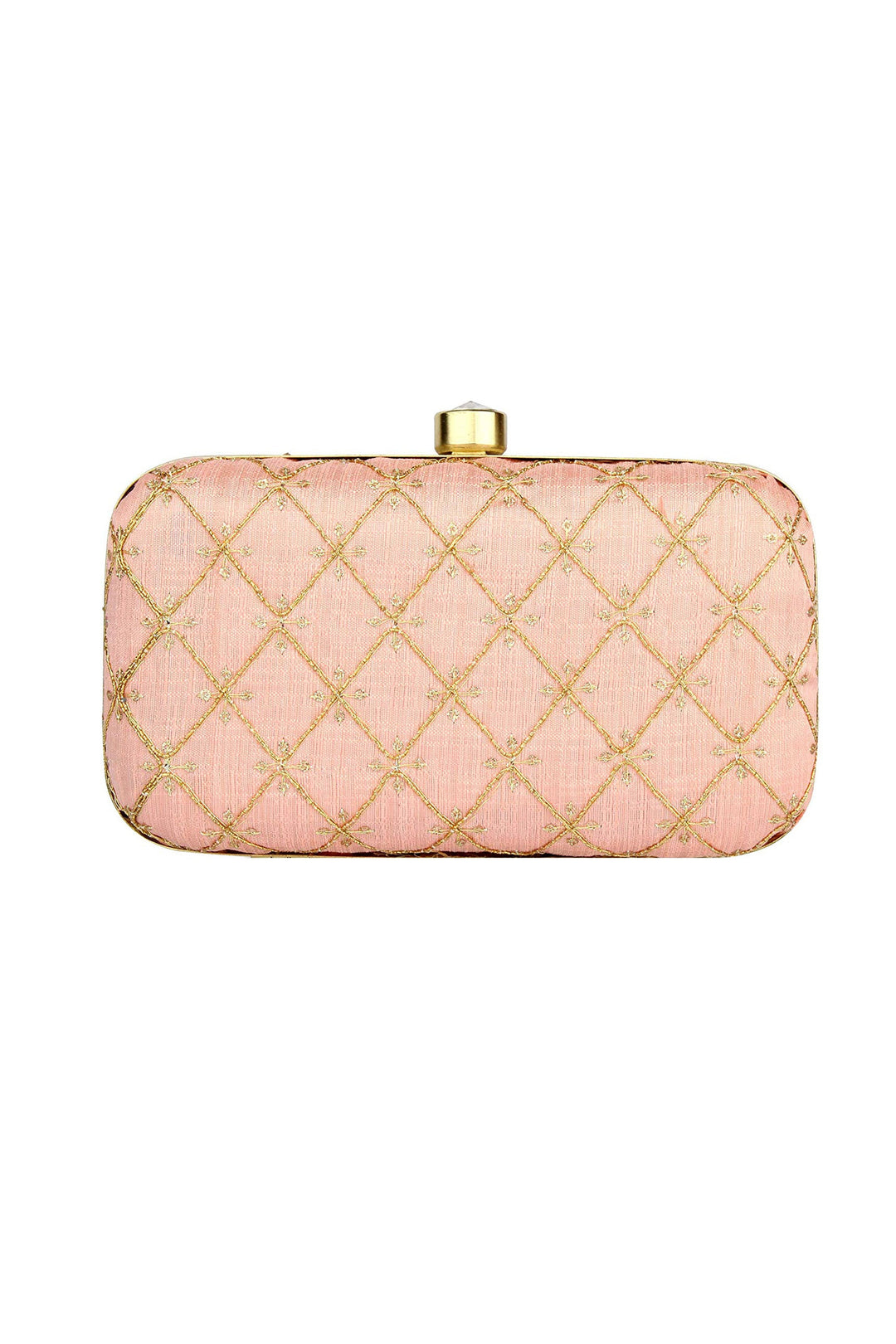 Fancy Fabric Special Party Style Pink Clutch Purses | Buy Online India