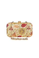 Load image into Gallery viewer, Fancy Fabric Beige Color Pleasance Party Style Clutch Purses
