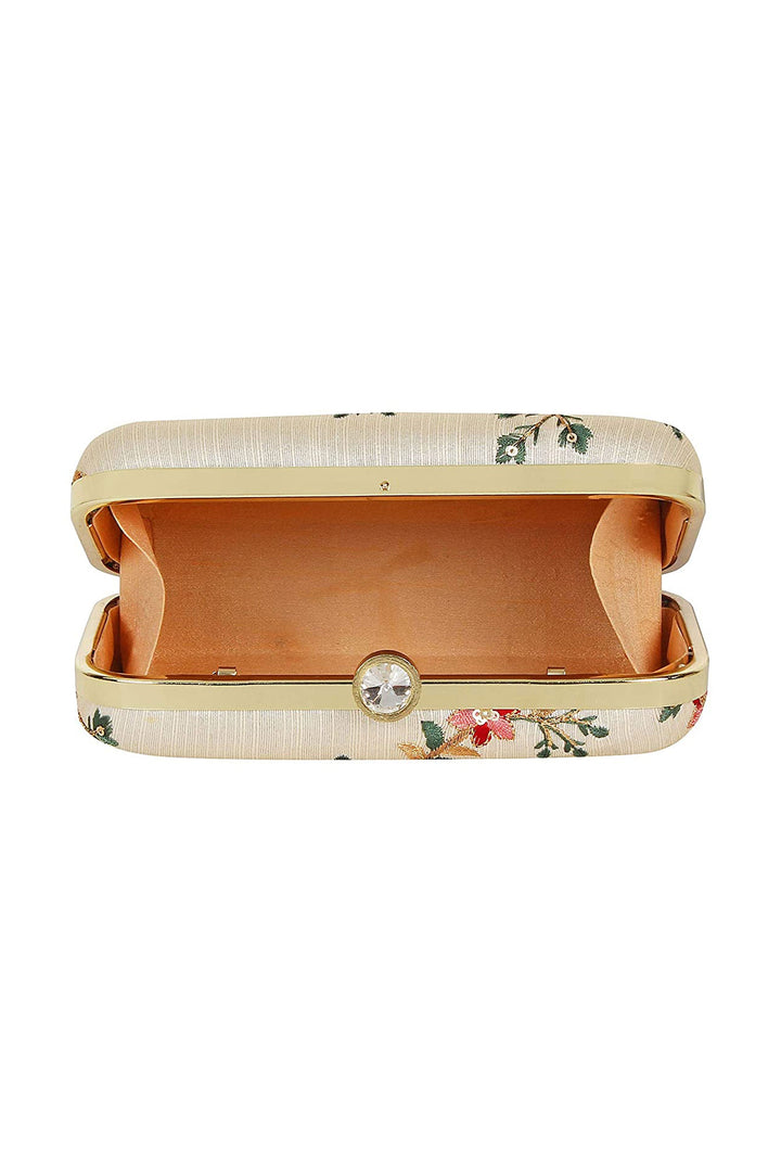 Fancy Fabric White Color Excellent Party Style Clutch Purses | Buy Online India
