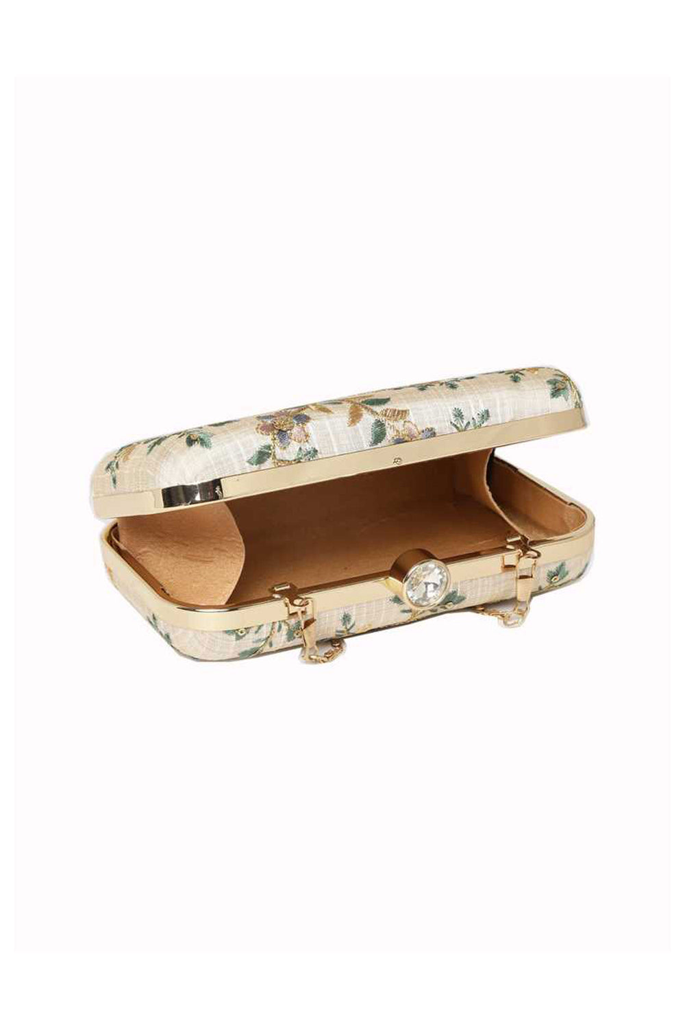 White Color Fancy Fabric Trendy Party Style Clutch Purses | Buy Online India