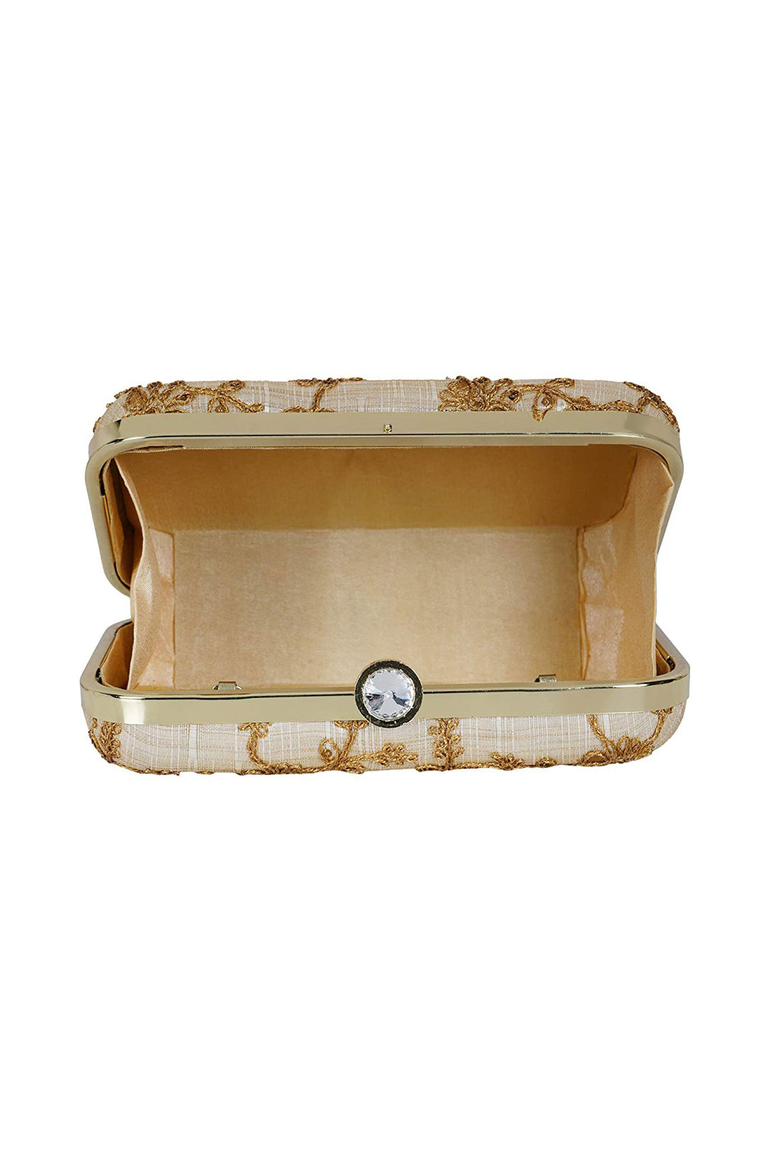 Fancy Fabric White Color Patterned Party Style Clutch Purses | Buy Online India